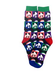 Pop Art Panda Pattern Socks