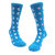 Rabbits And Hearts Patterned Socks (Adult Medium) - Blue