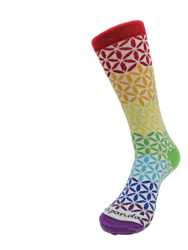 Rainbow Flower Pattern Socks