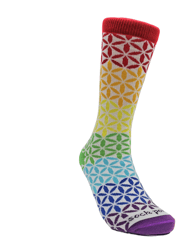 Rainbow Flower Pattern Socks