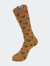 Rust Colored Rectangle Patterned Socks