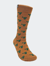 Rust Colored Rectangle Patterned Socks - Rust