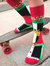 Skater Alien on a Half Pike Watermelon Socks for Men