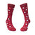 Winter Holiday Tree Patterned Socks - Red