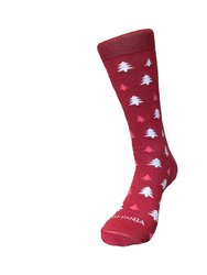 Winter Holiday Tree Patterned Socks