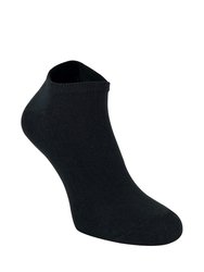 12 Pack Multipack Cotton Short Trainer Socks For Adults - Black
