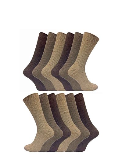 Sock Snob 12 Pair Multipack Mens 100% Cotton Socks product