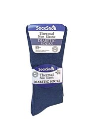3 Pack Mens Non Elastic Thermal Diabetic Socks For Poor Circulation