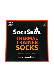 3 Pairs Mens Thick Cushioned Low Cut Ankle Thermal Trainer Socks