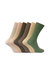 6 Pairs Mens Breathable Cotton Non Elastic Loose Wide Top Dress Socks - Beige