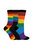 Childrens Kids 3 Pack Multicoloured Theme Striped Design Rainbow Pattern Socks - Rainbow