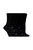 Ladies/Womens Black Cotton Rich Cute Dress Socks With Bows & Hearts - Black