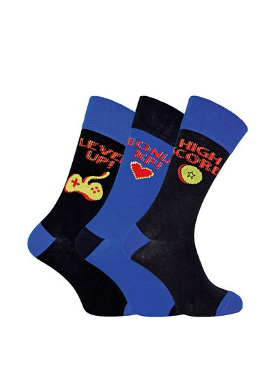 Sock Snob Mens Retro Gaming Funky Novelty Video Game Socks 6-11 | 3 Pairs product