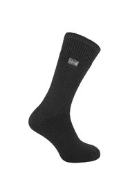 THMO - 1 Pair Mens Thick Fleece Lined Warm Thermal Socks For Winter - Charcoal