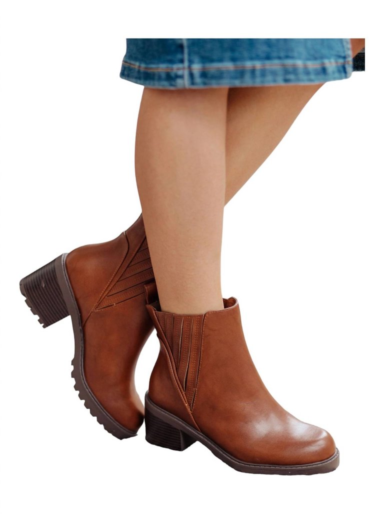 Stomp It Out Lug Sole Bootie In Brown