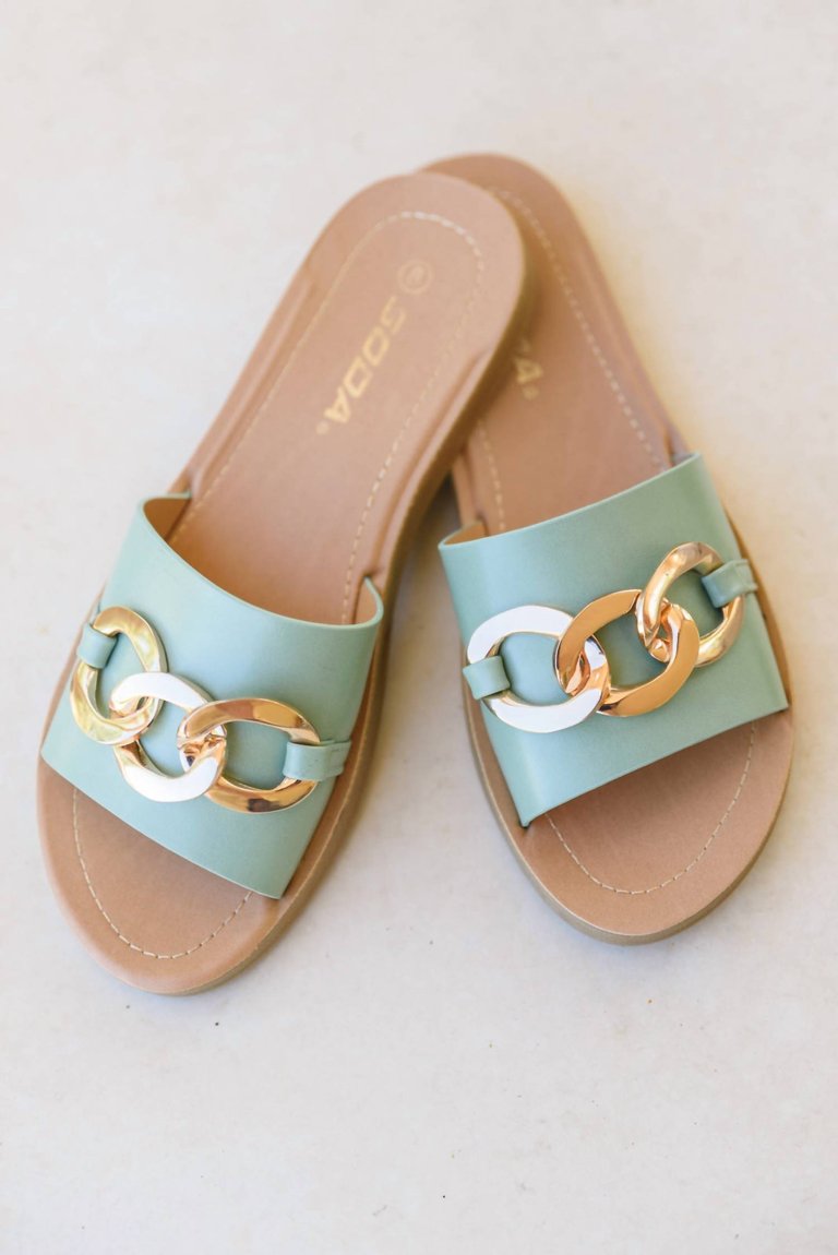 Women's Wander Slides In Mint