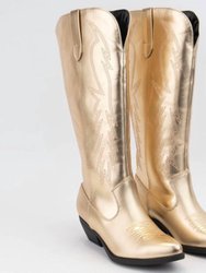 Women'S Western Cowboy Boots - Gold