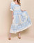 Azel Smocked Maxi Dress In Blue/Beige