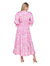 Clement Tiered Dress In Sky Hot Pink