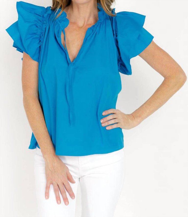 Kata Blouse In Imperial Blue - Imperial Blue