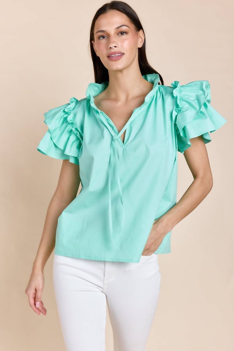 Kata Blouse In Tiffany - Tiffany