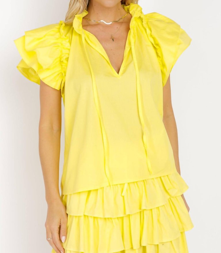 Kata Blouse In Yellow - Yellow