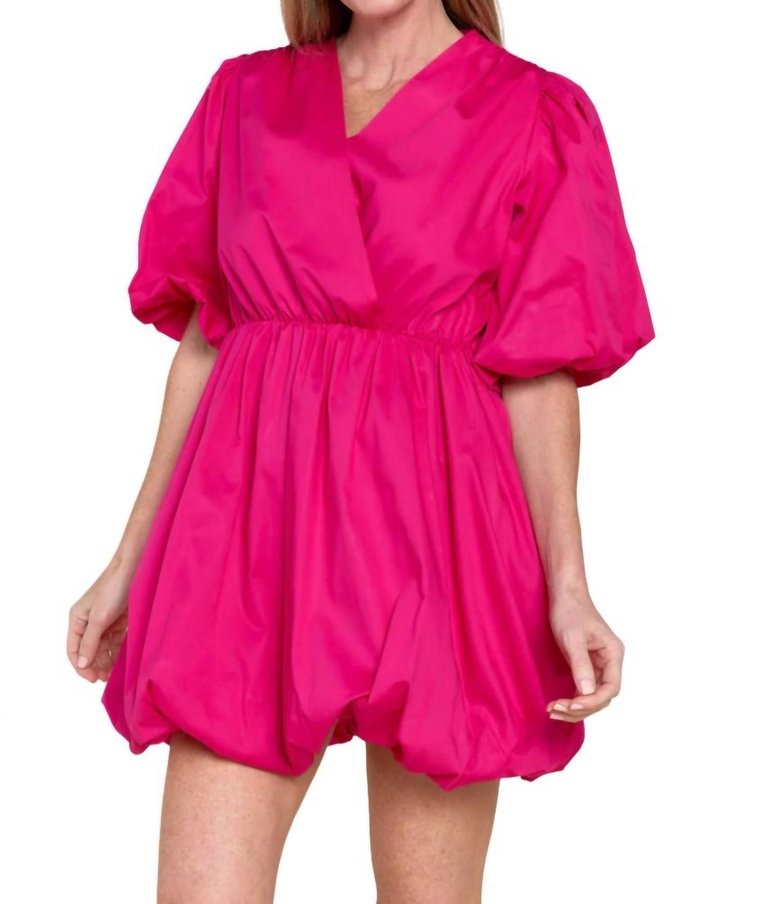 Liliane Dress In Fuchsia - Fuchsia