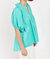 Nazim Statement Sleeve Blouse Top In Emerald