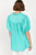 Nazim Statement Sleeve Blouse Top In Emerald