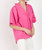 Noelia Flutter Sleeve Blouse In Fuschia