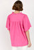 Noelia Flutter Sleeve Blouse In Fuschia