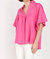 Noelia Flutter Sleeve Blouse In Fuschia