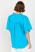 Noelia Flutter Sleeve Blouse In Turquoise