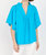 Noelia Flutter Sleeve Blouse In Turquoise - Turquoise