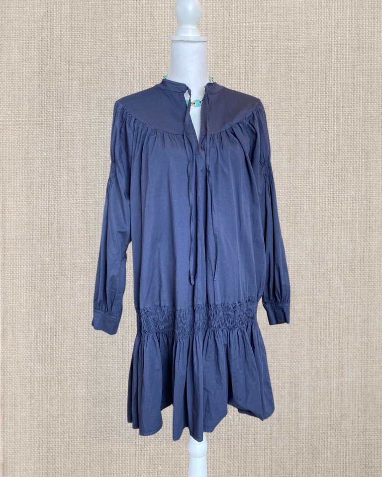 Pollet Dress In Navy - Navy