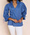 Remy Statement Sleeve Blouse In French Blue - French Blue