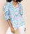 Remy Statement Sleeve Blouse In Sky Celeste - Sky Celeste