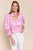 Remy Statement Sleeve Blouse In Sky Hot Pink - Sky Hot Pink