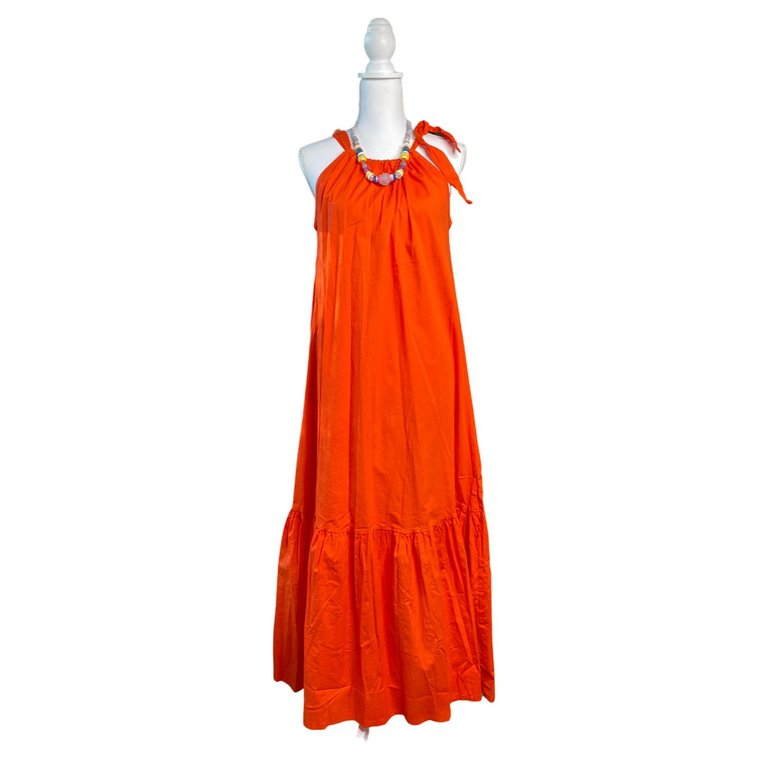 Samantha Dress In Orange - Orange