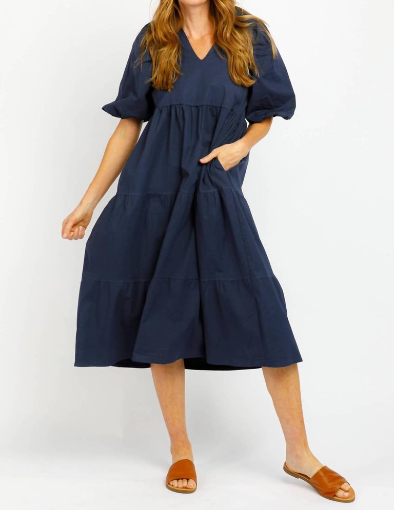 Sonora Maxi Dress In Navy - Navy