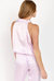 Tara Satin Pullover Tank In Lilac