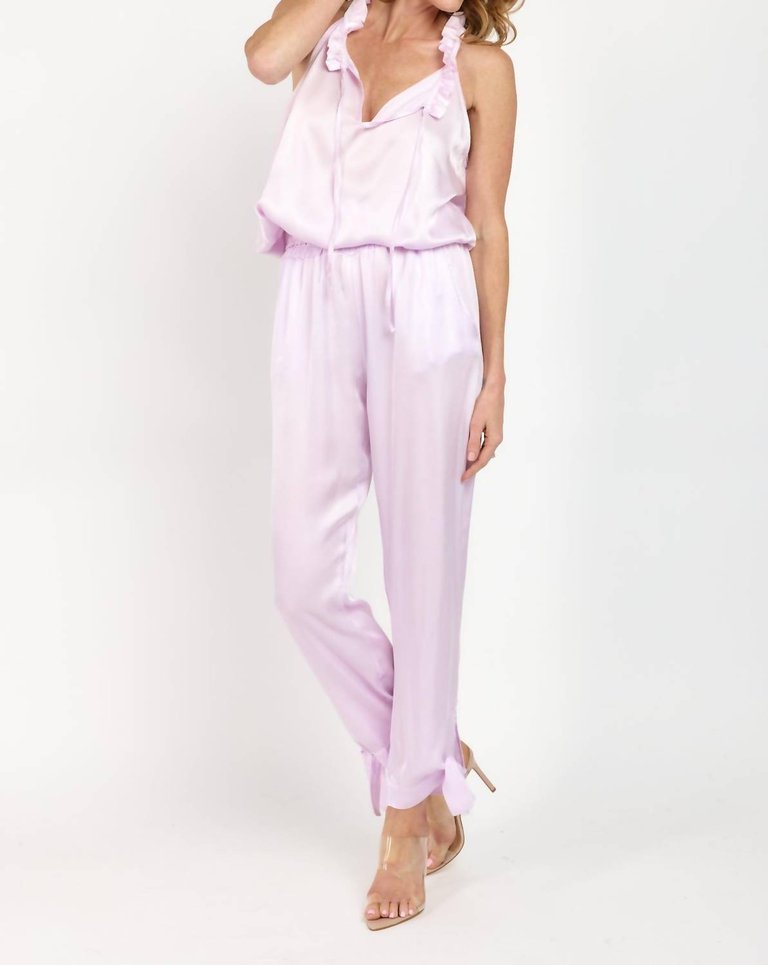 Tara Satin Pullover Tank In Lilac - Lilac