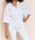 Tracy Cotton Eyelet Blouse In White - White