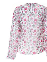 Blouse In Georgette Peony Print