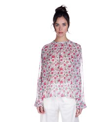 Blouse In Georgette Peony Print