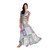Dress In Floral Pattern Silk Crepon