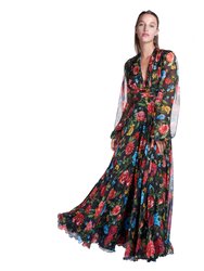 Evening Dress In Silk Chiffon