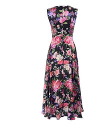 Floral Print Evening Dress