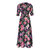 Floral Print Satin Dress - Multi