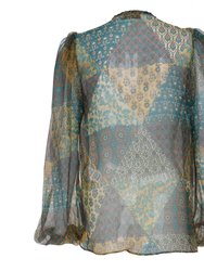 Floral Print Silk Blouse